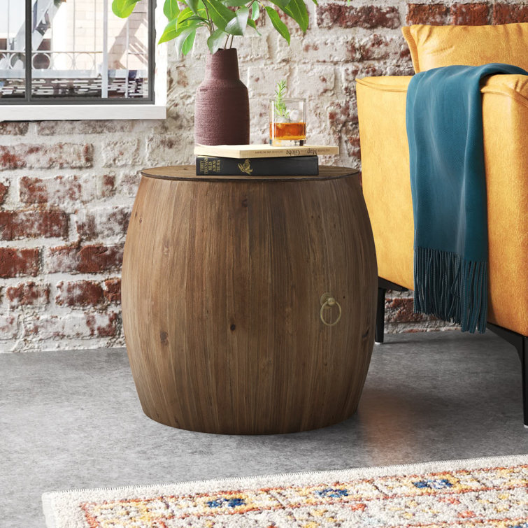 The Twillery Co.?? Almus Solid Wood Drum End Table & Reviews | Wayfair